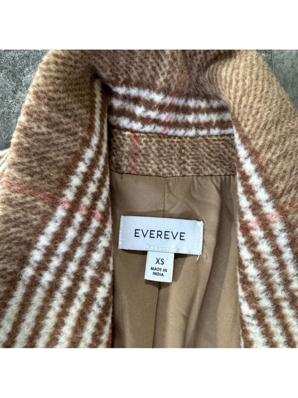 Evereve Rose Coat Brown Heavy Pea Coat Size XS NWOT - Picture 4 of 8
